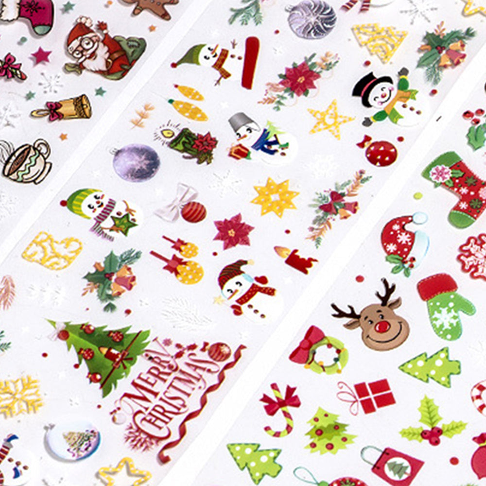 2X 10 Rolls Christmas Nail Transfer Stickers