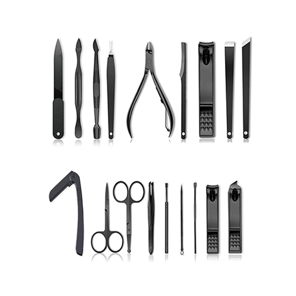 18PCS/Set Stainless Steel Manicure Nail Kit Pedicure Grooming Clippers Tools
