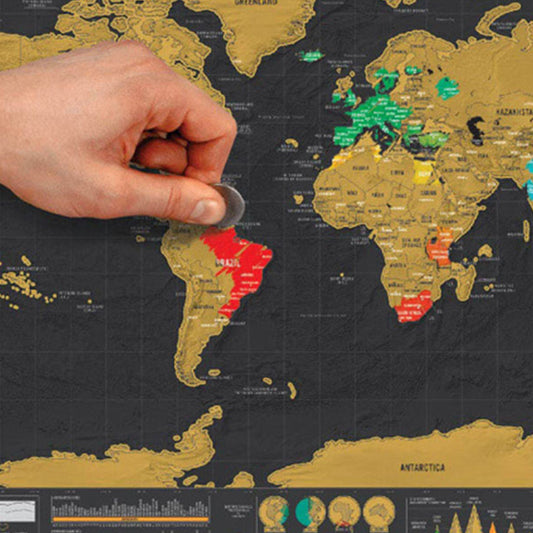 Small Travel Scratch Off Visited Countries Map