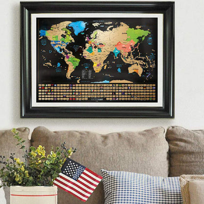 Small Travel Scratch Off Visited Countries Map