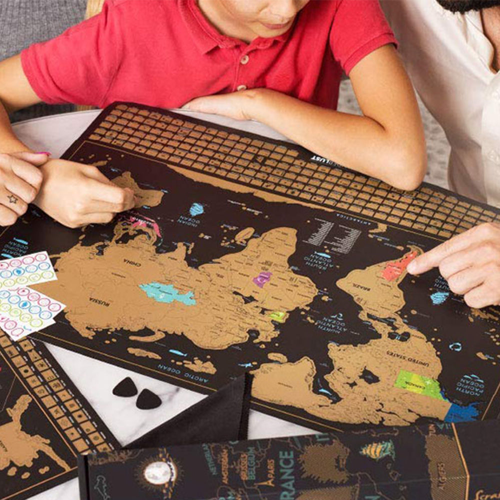 Small Travel Scratch Off Visited Countries Map
