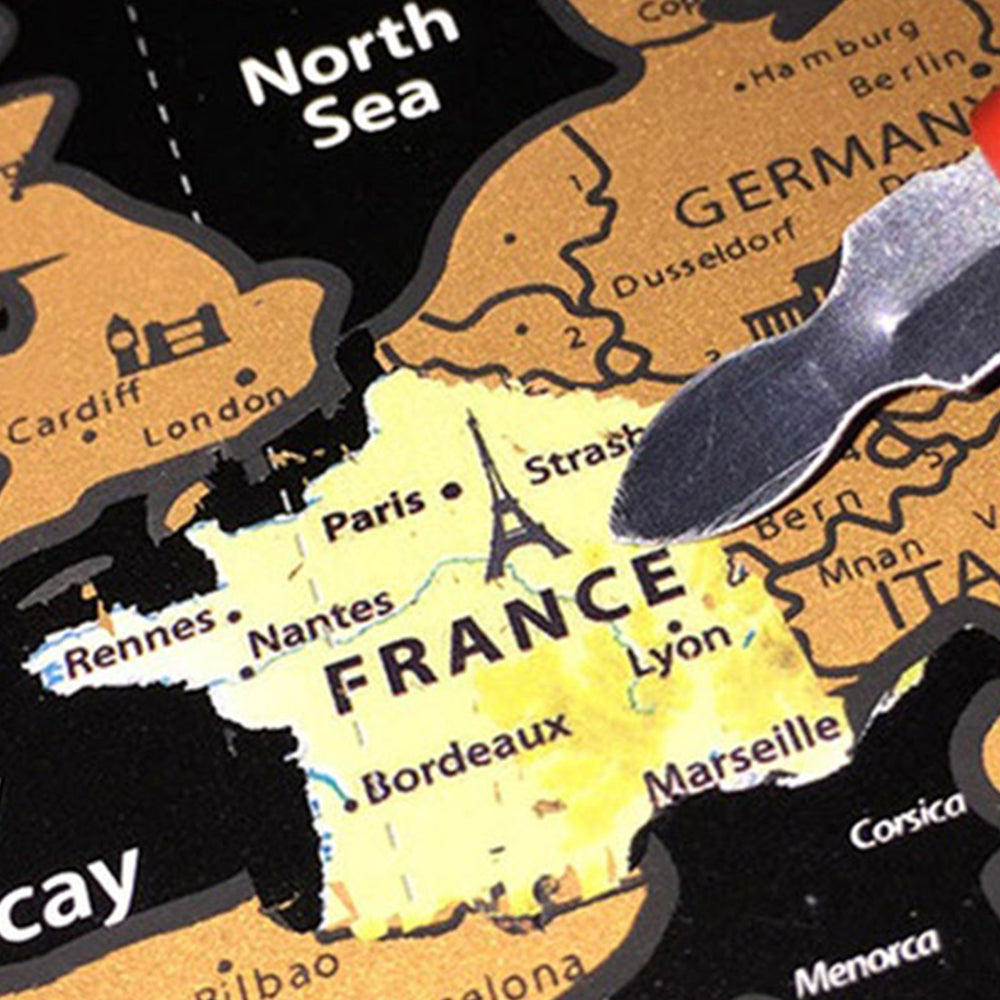 Small Travel Scratch Off Visited Countries Map