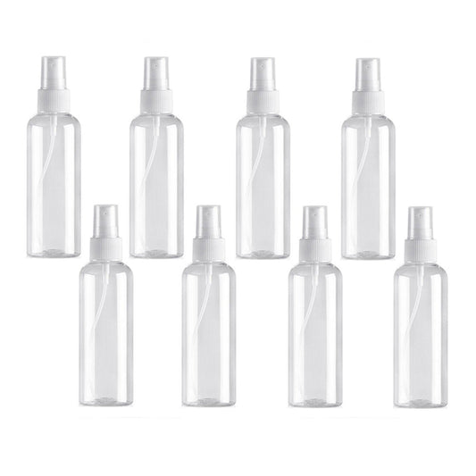 2-4-8Pk 100ml Empty Plastic Pump Spray Bottles Travel Perfume Atomiser