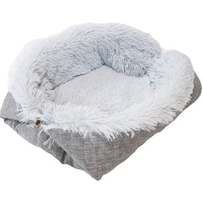 Foldable Plush Bed for Dog Cat Pet Calming Bed