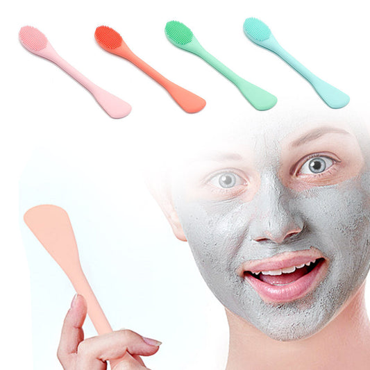 2Pcs 2 in 1 Silicone Face Cleaning Mask Brushes Dual-Heads Face Cleaning Tools
