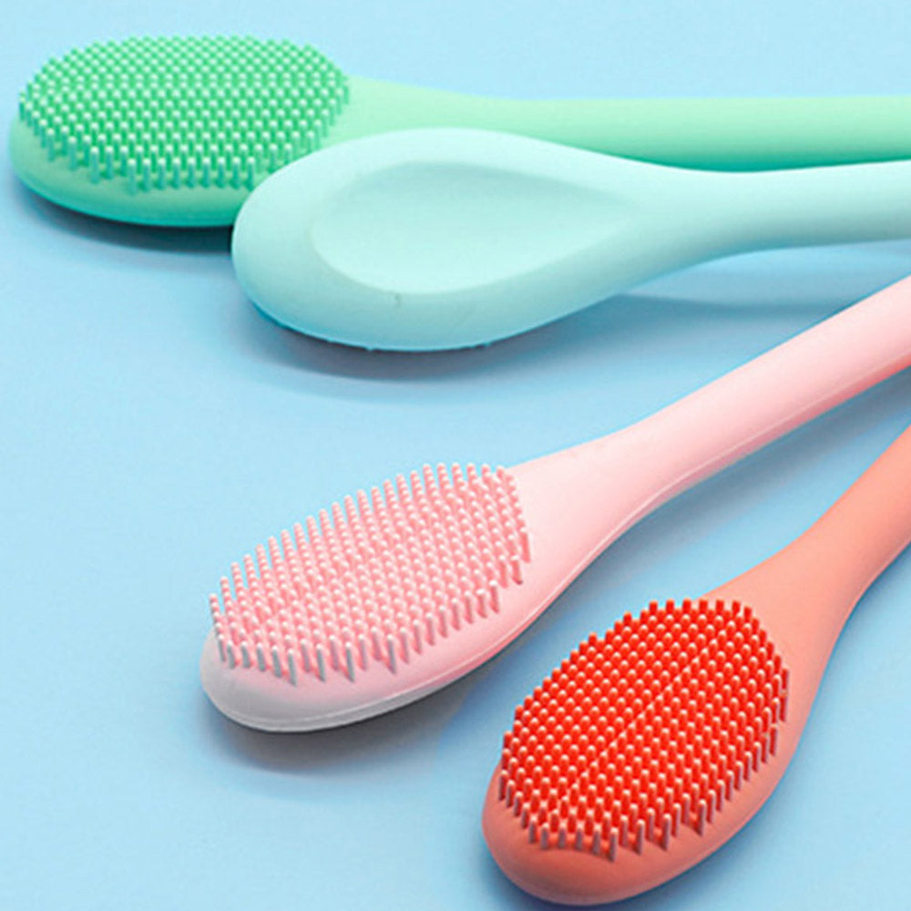 2Pcs 2 in 1 Silicone Face Cleaning Mask Brushes Dual-Heads Face Cleaning Tools