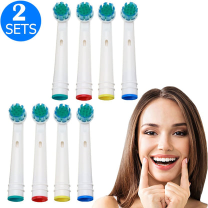 2 X 4PCS Toothbrush Replacement Heads Set Compatible with Oral-B EB28-P