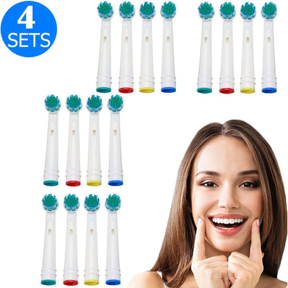 4 X 4PCS Toothbrush Replacement Heads Set Compatible with Oral-B EB28-P