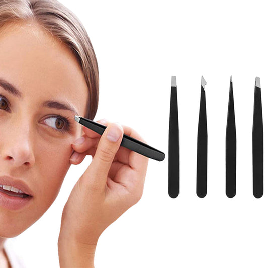 2 X 4 Pieces Makeup Eyebrow Tweezers Set