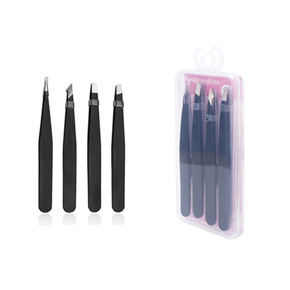 2 X 4 Pieces Makeup Eyebrow Tweezers Set