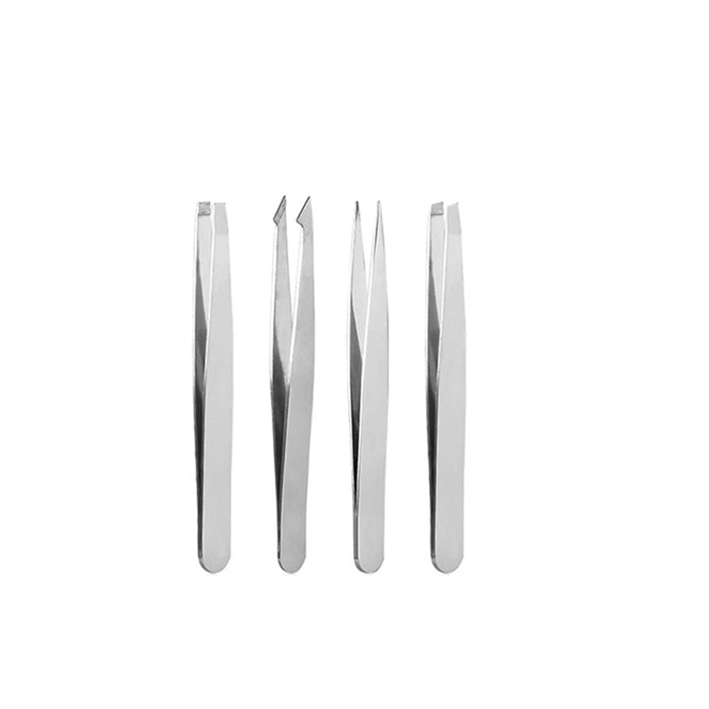 2 X 4 Pieces Makeup Eyebrow Tweezers Set