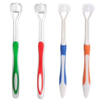 4PCS Adults 3 Sided Toothbrushes