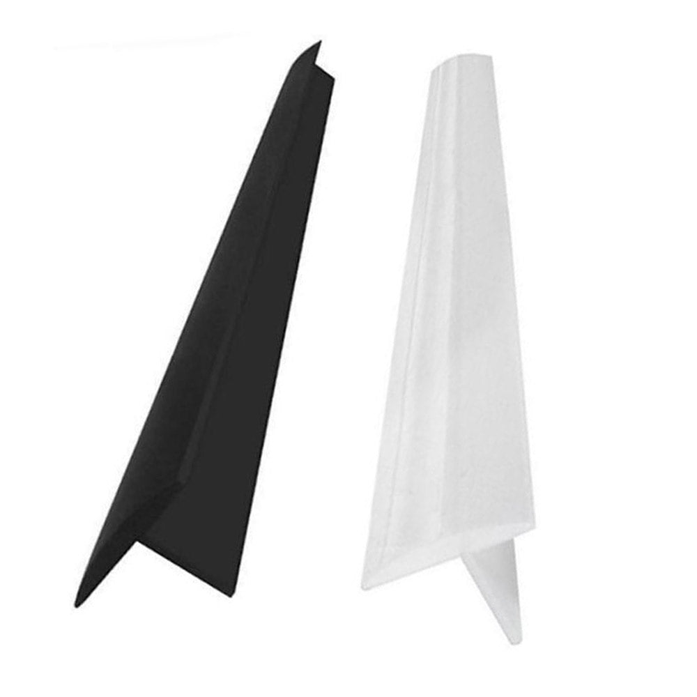 2pcs Kitchen 25 Inches Silicone Stove Gap Covers-Black and Transparent