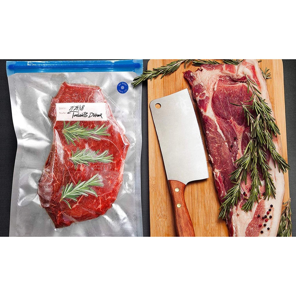 20PCS 22x28CM Reusable Food Vacuum Sealer Bag with One Manual Pump