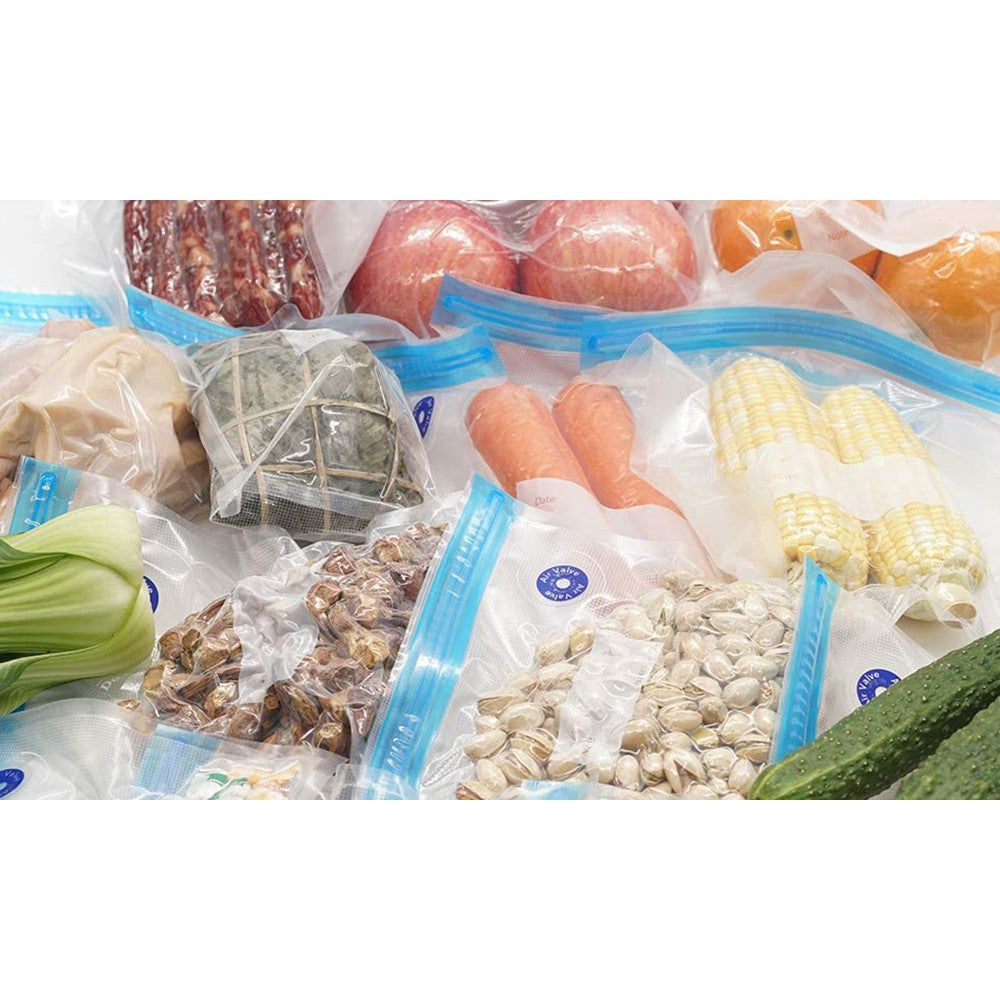 20PCS 22x28CM Reusable Food Vacuum Sealer Bag with One Manual Pump