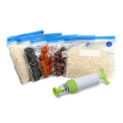 20PCS 22x28CM Reusable Food Vacuum Sealer Bag with One Manual Pump