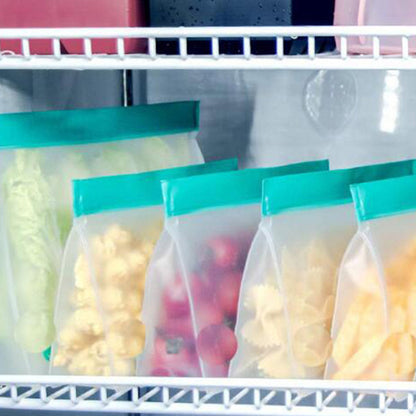 3Pcs Reusable Ziplock Leakproof Snack Bags Food Storage Bags