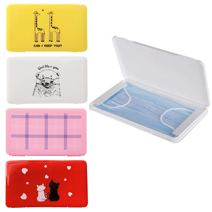 4Pcs Face Mask Storage Boxes Face Cover Cases