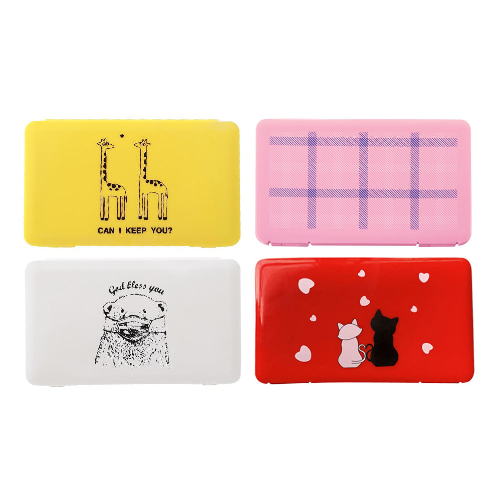 4Pcs Face Mask Storage Boxes Face Cover Cases