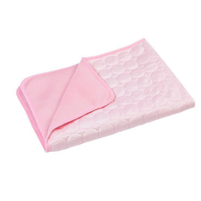 Pink - Summer Cooling Mat Pet Bed Interior Cooling Pad for Cat Seats Dog Car Sofa Pet Bed Kennel
