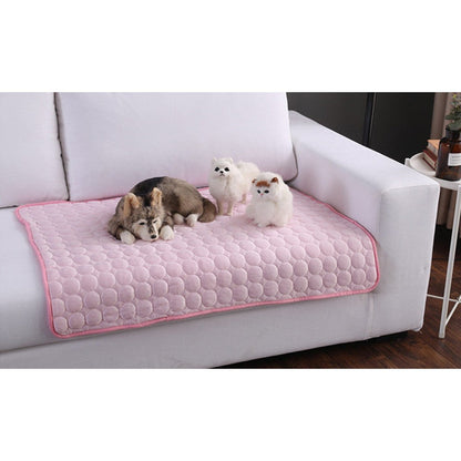 Pink - Summer Cooling Mat Pet Bed Interior Cooling Pad for Cat Seats Dog Car Sofa Pet Bed Kennel