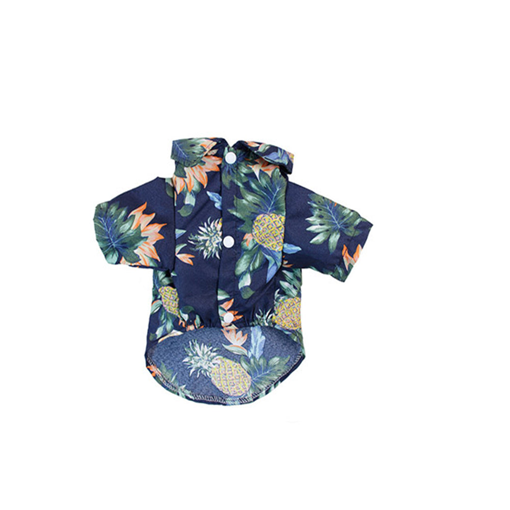 Hawaiian Printed Dog Shirts Short Sleeves Pets Apparel