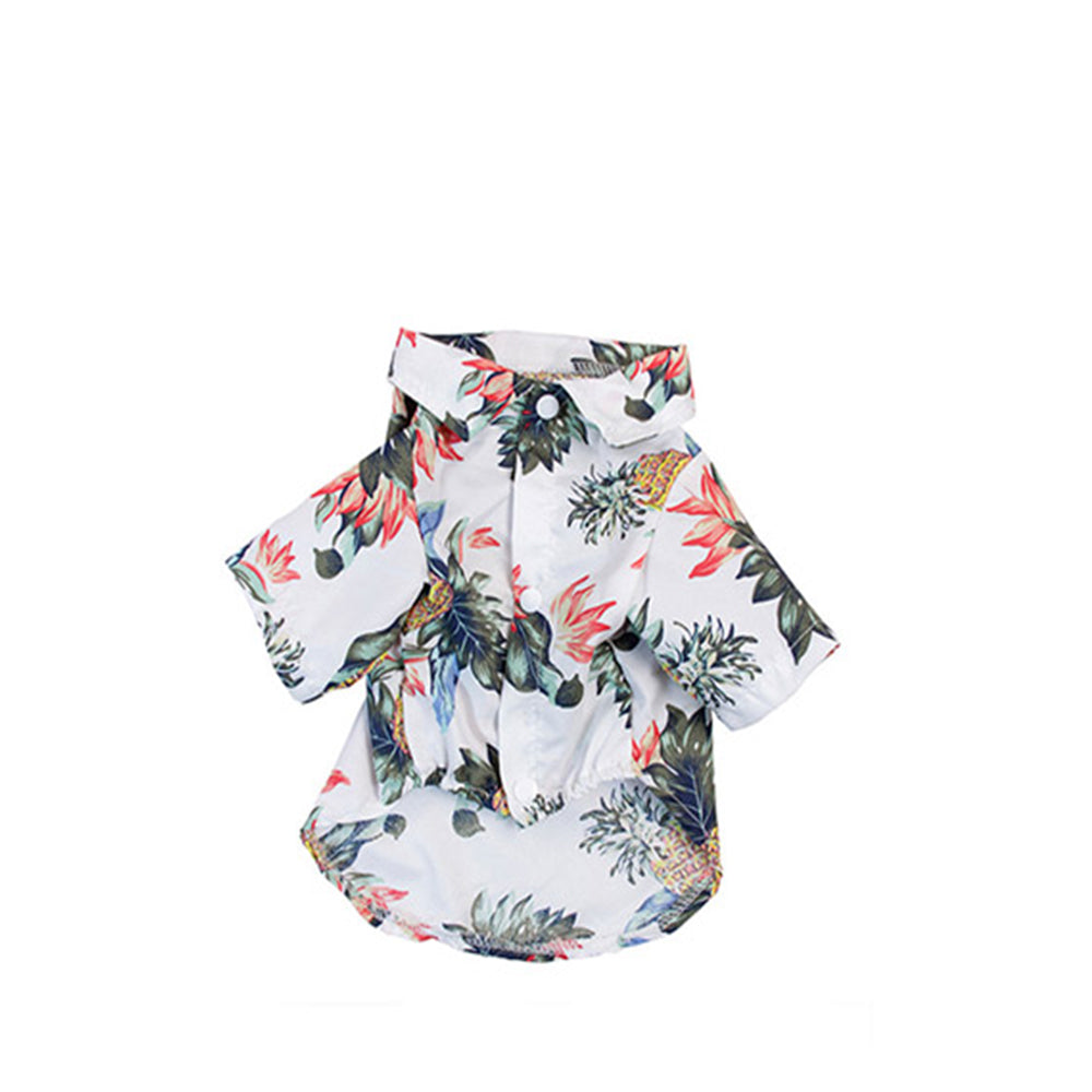 Hawaiian Printed Dog Shirts Short Sleeves Pets Apparel