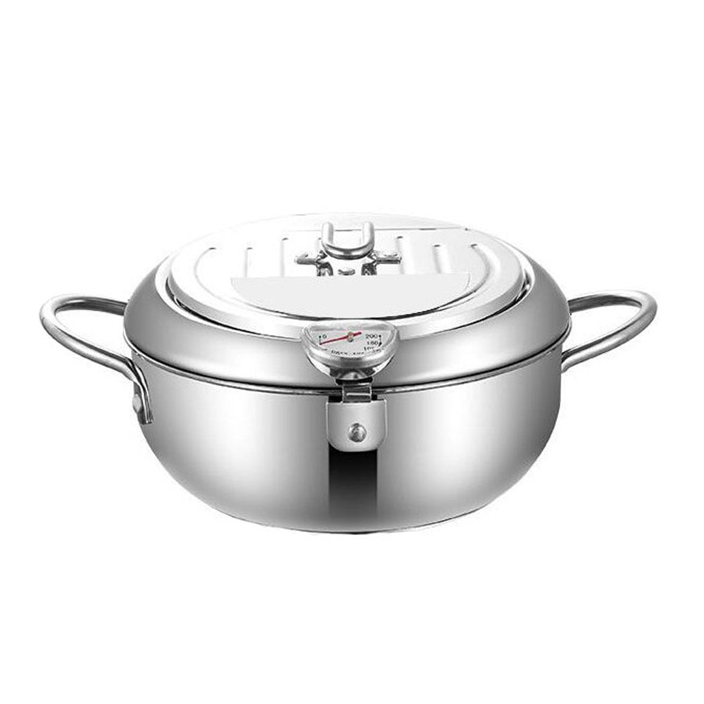Stainless Steel Deep Fryer Pot with Temperature Control Kitchen Tool Kitchenware