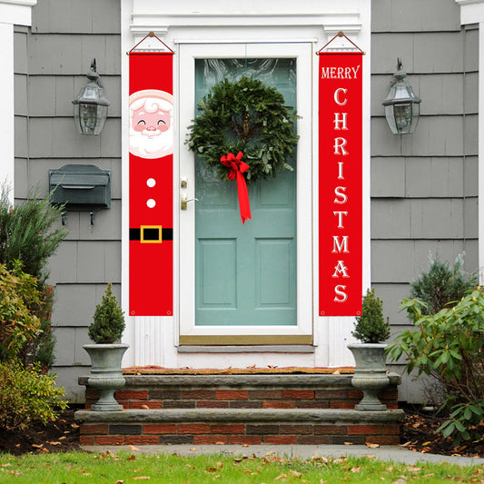 Christmas Porch Sign-Santa + Word