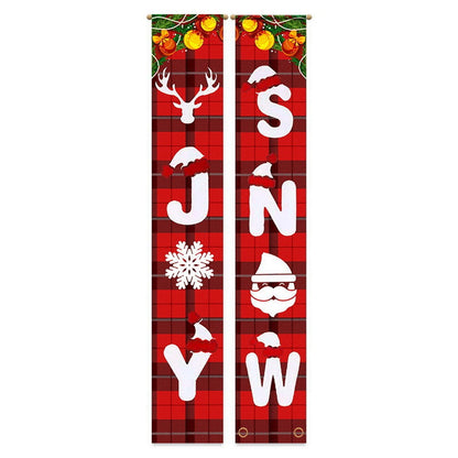 Christmas Porch Sign-Snowflake + Santa