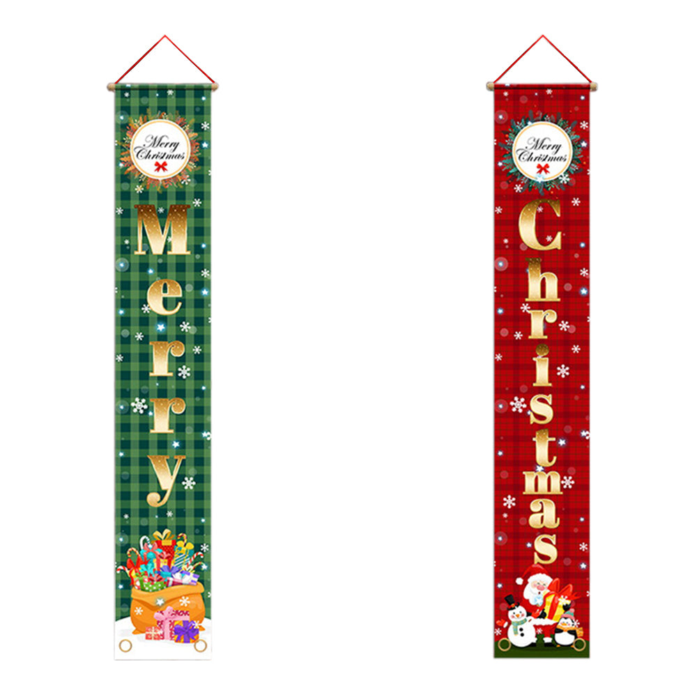 Christmas Porch Sign-Green + Red
