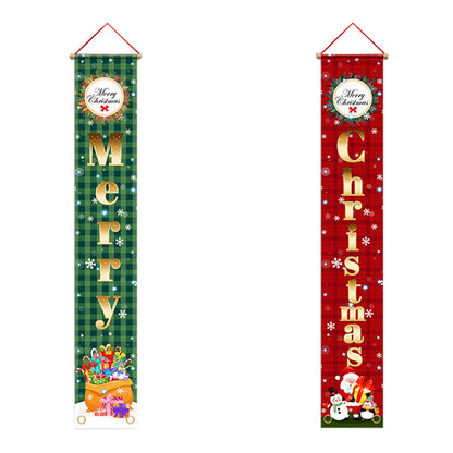 Christmas Porch Sign-Green + Red