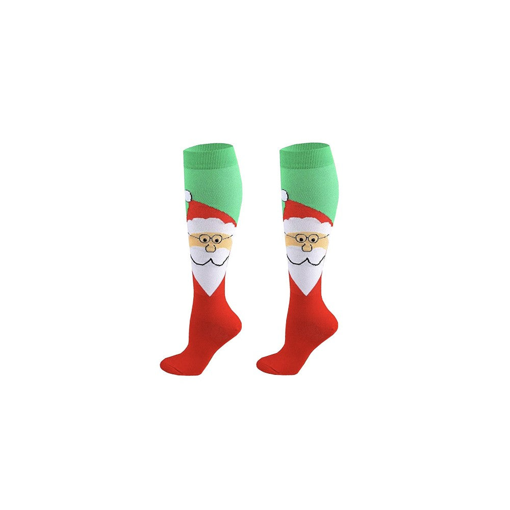 Christmas Compression Socks Knee Length Socks for Women and Men-Style 4