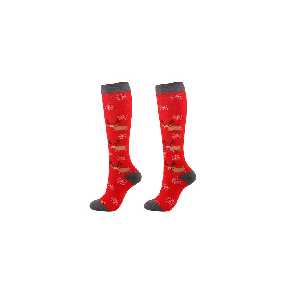 Christmas Compression Socks Knee Length Socks for Women and Men-Style 6