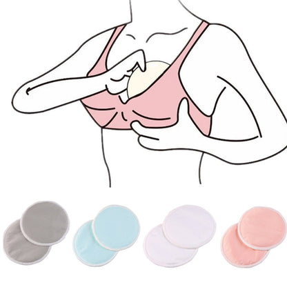 4Pairs Bamboo Nursing Breast Pads Reusable Breast Feeding Nipple Covers