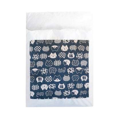 Japanese-Style Cat Bed Sleeping Bag with Pillow Navy-L