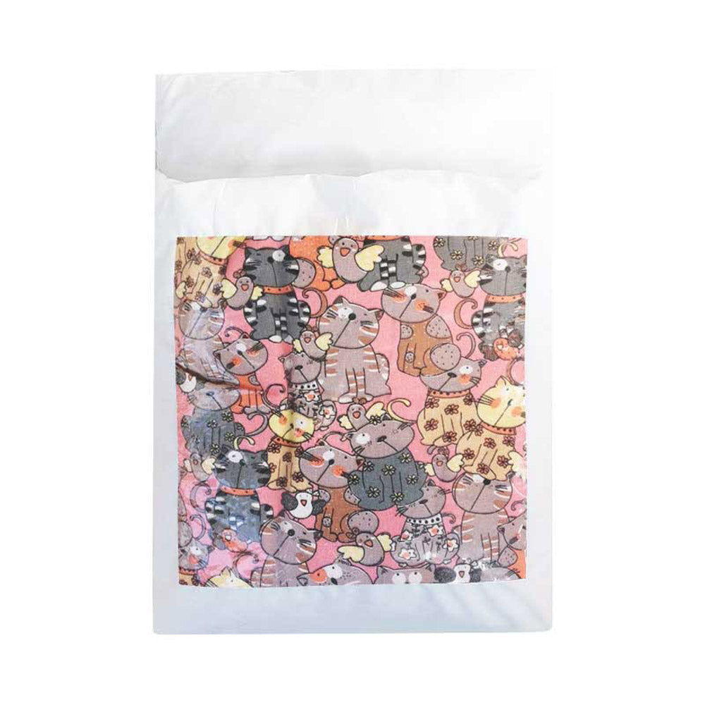 Japanese-Style Cat Bed Sleeping Bag with Pillow Pink-L
