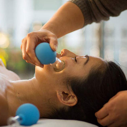 2X 4Pcs Facial and Body Cupping Therapy Set Blue Pink