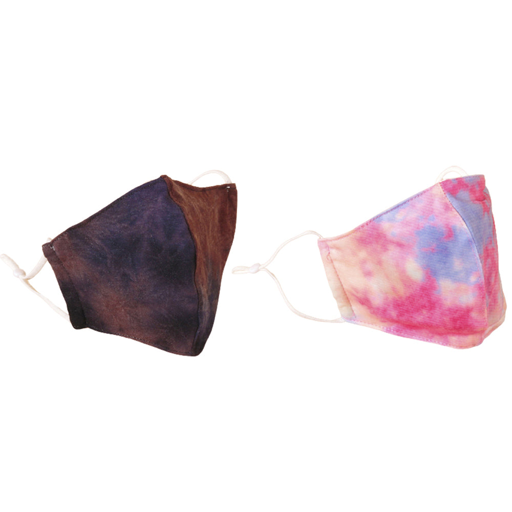 2pcs Reusable Tie Dye Face Mask Breatheable Face Mask Fashion Accessories for Women Men