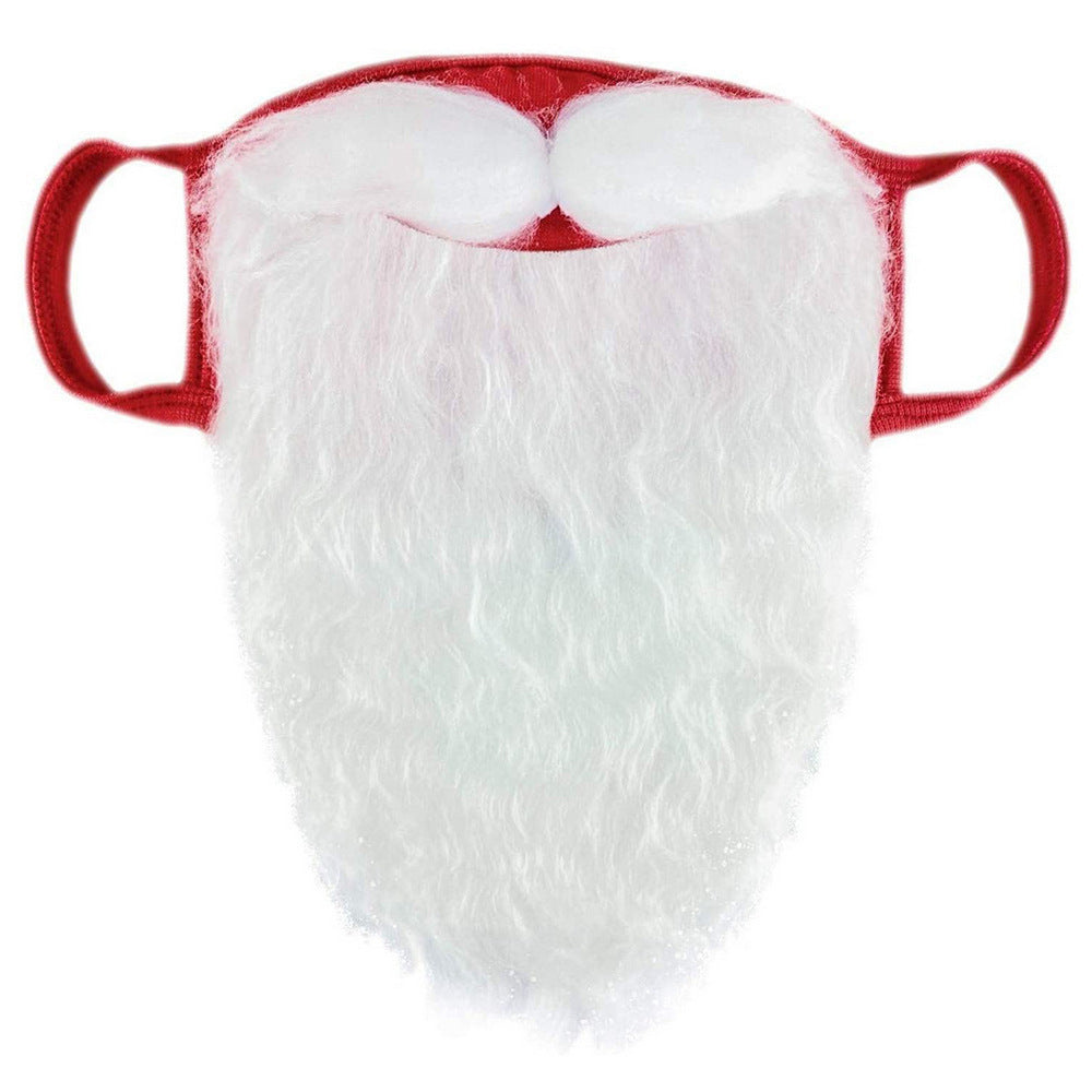 Charistmas Santa Beard Face Mask Costume for Adults For Xmas Cosplay Party