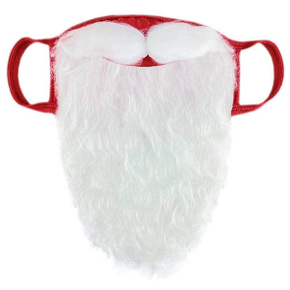 Charistmas Santa Beard Face Mask Costume for Adults For Xmas Cosplay Party