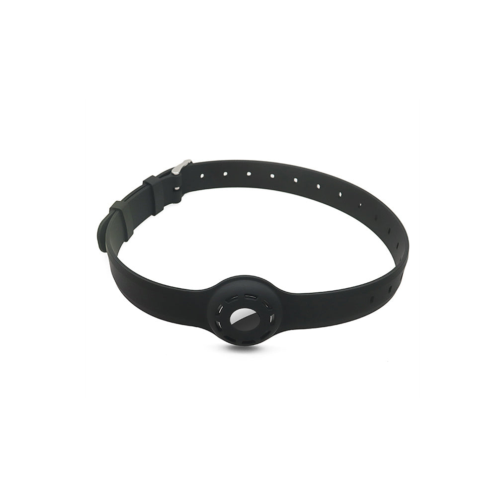 Pet Collar with AirTag Container Black