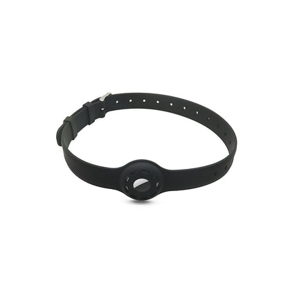 Pet Collar with AirTag Container Black