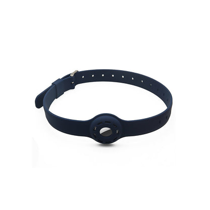 2 Pcs Pet Collar with AirTag Containers Dark Blue and Pink