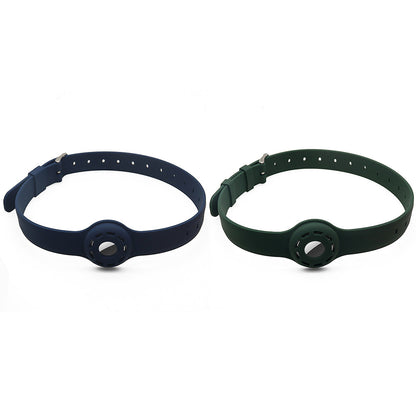 2 pcs Pet Collar with AirTag Container Dark Blue and Dark Green