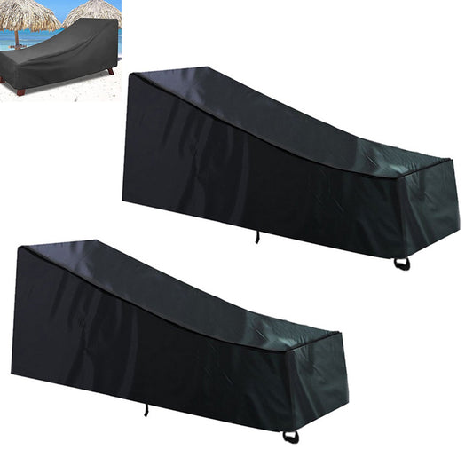 2pcs Sun Lounge Cover Water Resistant Outdoor Sunbed Chair Covers Garden Patio Furniture Covers -L