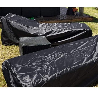 2pcs Sun Lounge Cover Water Resistant Outdoor Sunbed Chair Covers Garden Patio Furniture Covers -L