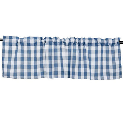 Blue 106x45cm Plaid Window Treatment Decor Curtain