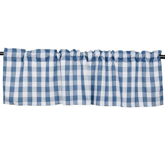 Blue 106x45cm Plaid Window Treatment Decor Curtain