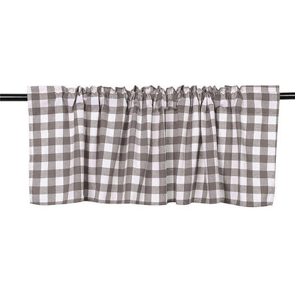 Coffee 106x45cm Plaid Window Treatment Decor Curtain